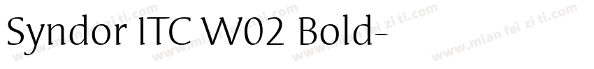 Syndor ITC W02 Bold字体转换
